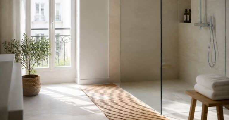 Caillebotis en bois dans une salle de bain : ce qu&rsquo;il faut savoir avant de poser