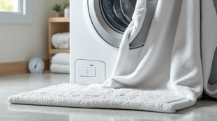 découvrez comment laver un tapis de bain : température idéale, essorage adapté et précautions pour préserver son dos antidérapant.